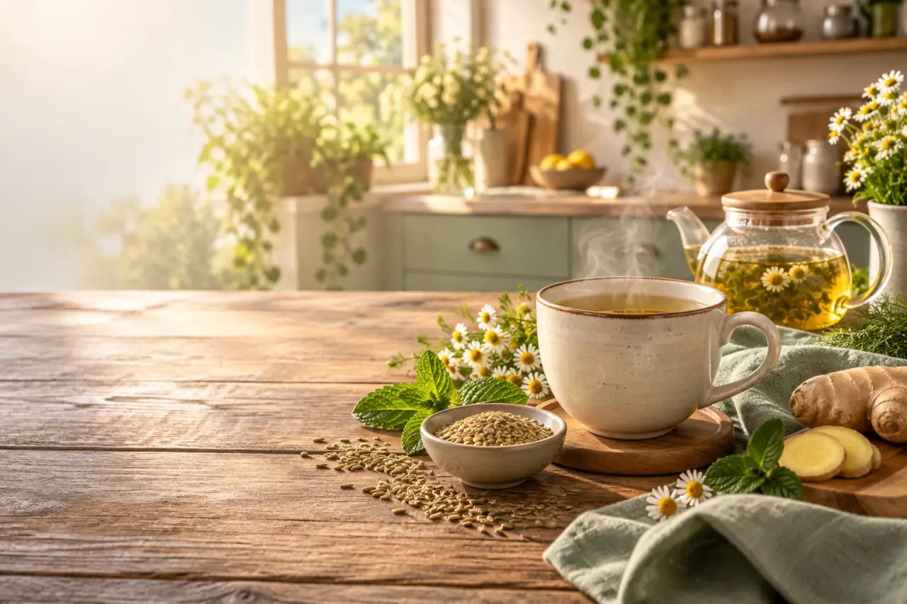 Quelle tisane après un repas pour les ballonnements, les gaz et les crampes ?