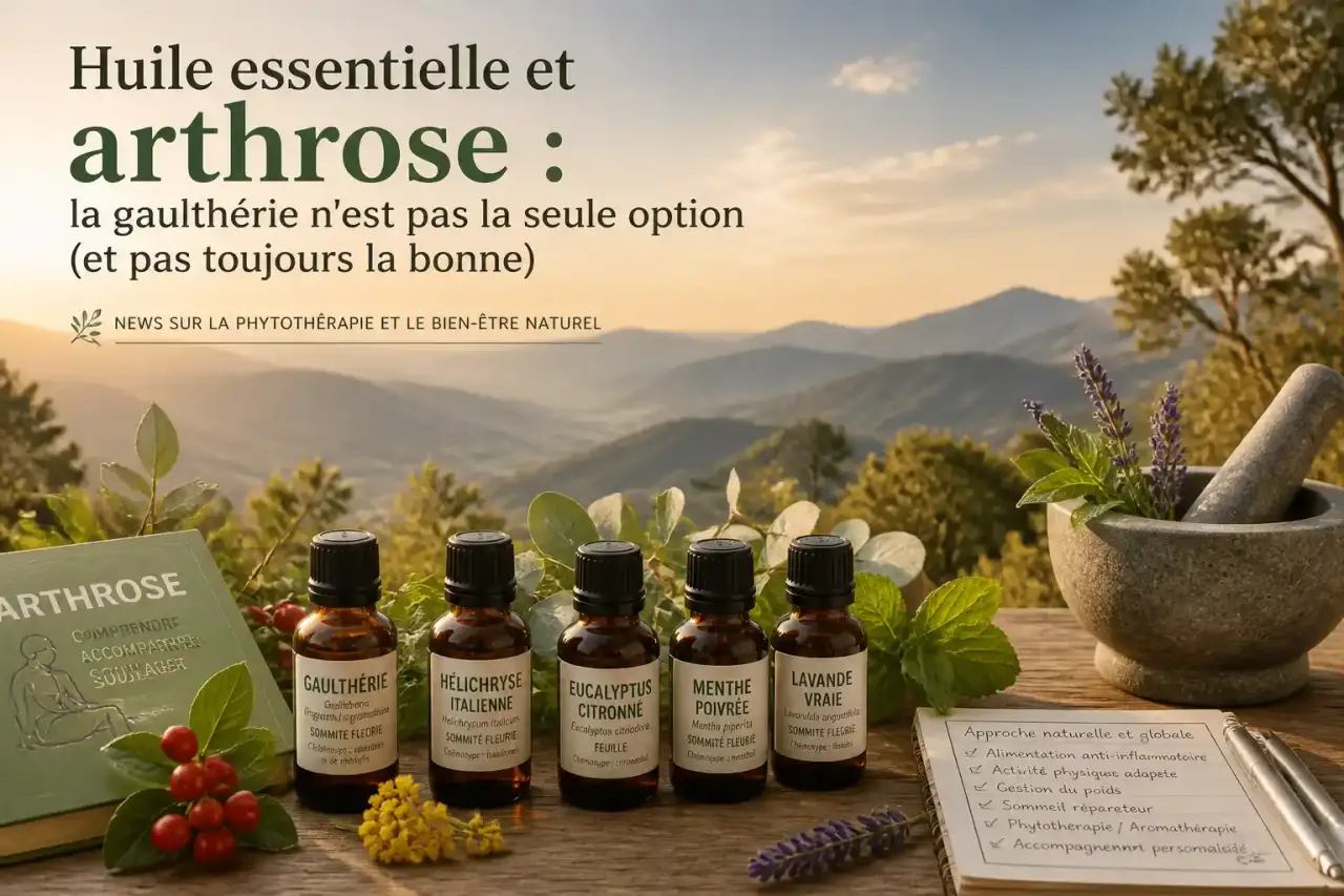 Huile essentielle et arthrose : la gaulthérie n'est pas la seule option (et pas toujours la bonne)
